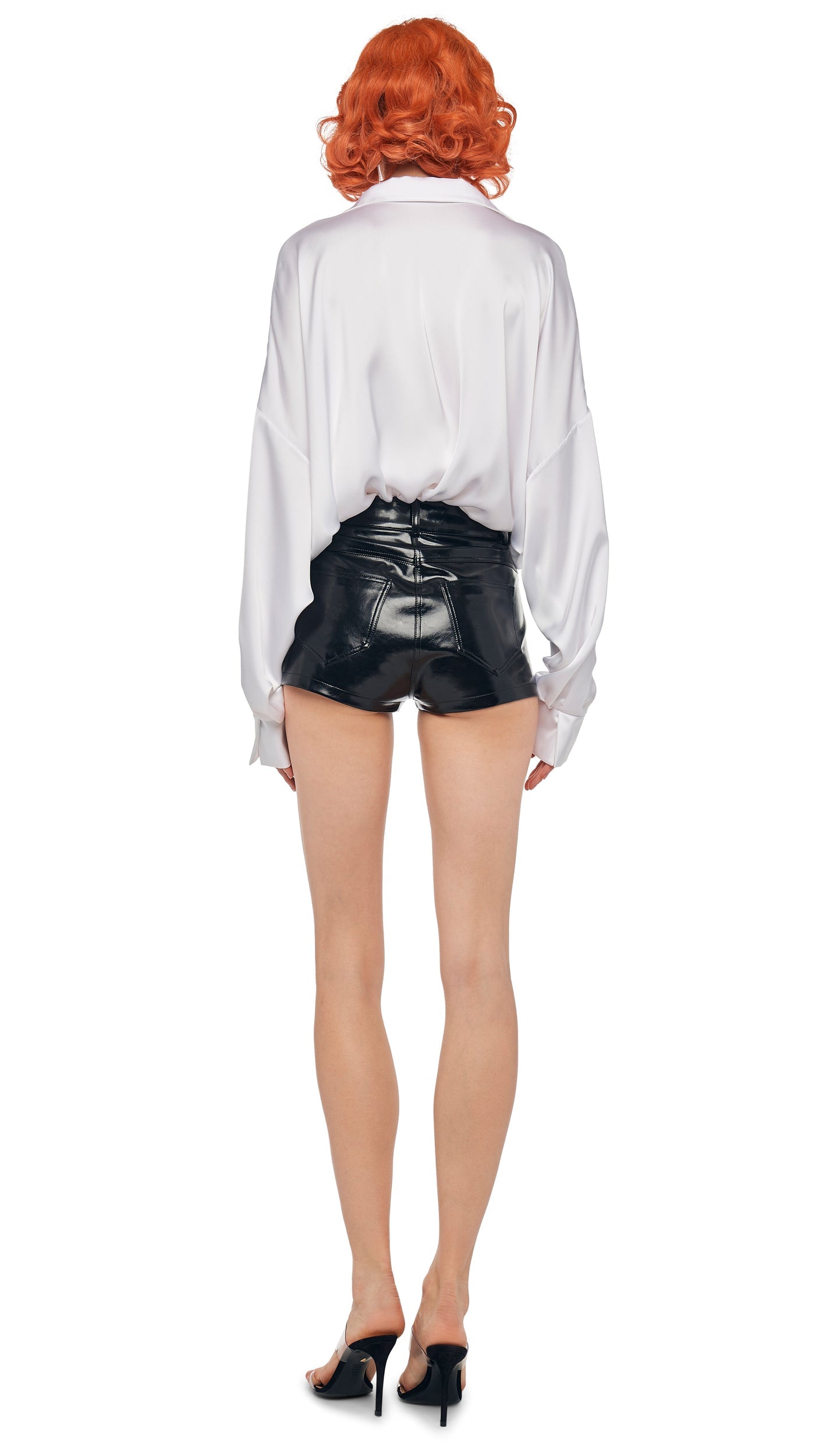 HIGH WAIST JEAN SHORT Black | Norma Kamali Women