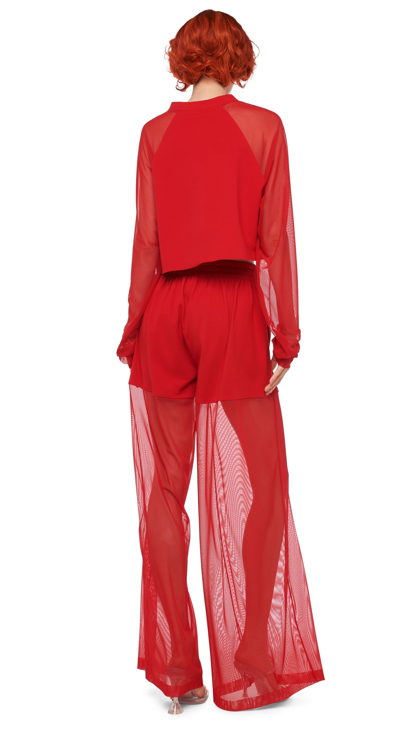 BF ELEPHANT SWEATPANT W/ MESH Tiger Red | Norma Kamali Women