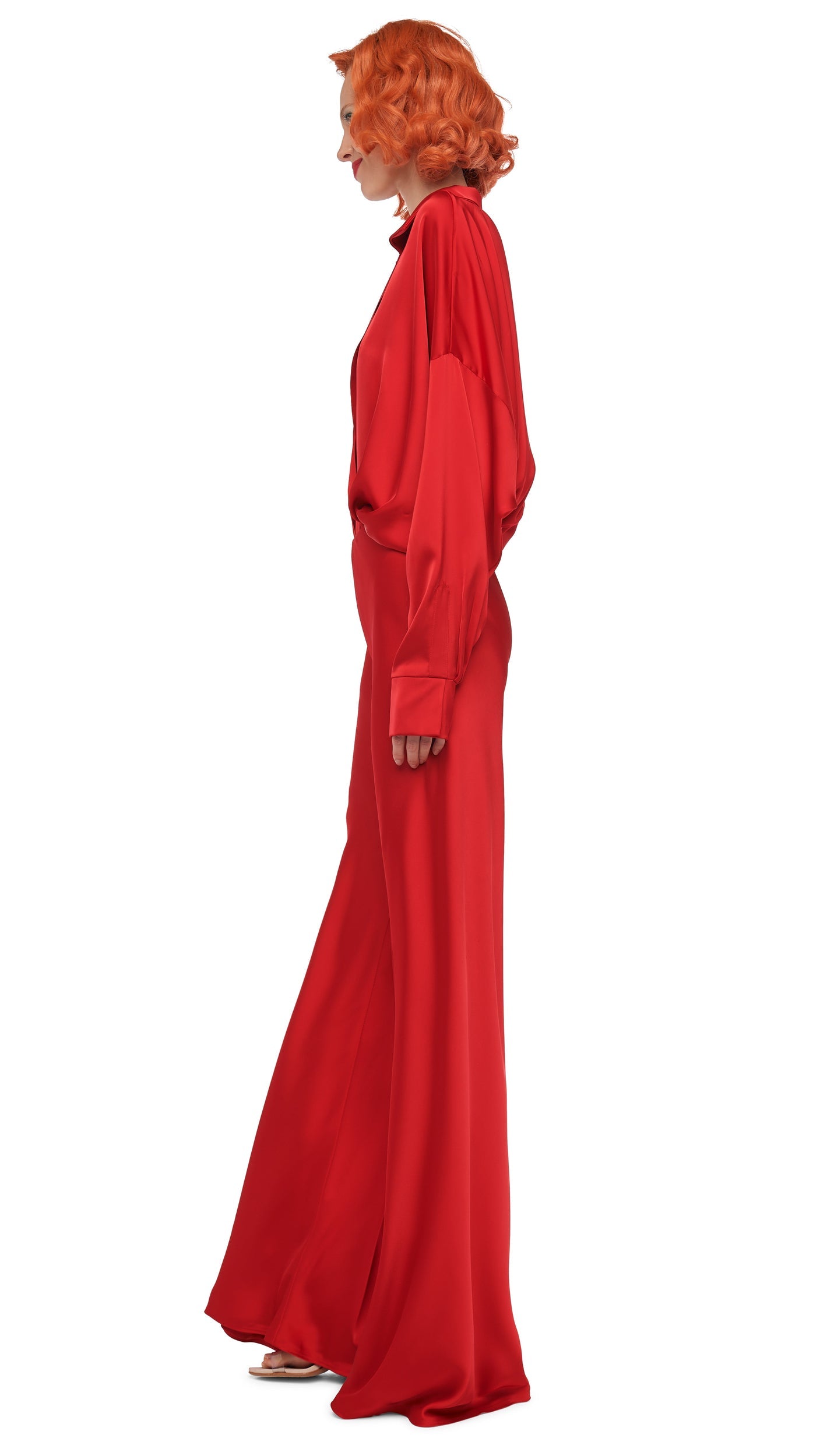 BIAS ELEPHANT PANT Tiger Red | Norma Kamali Women