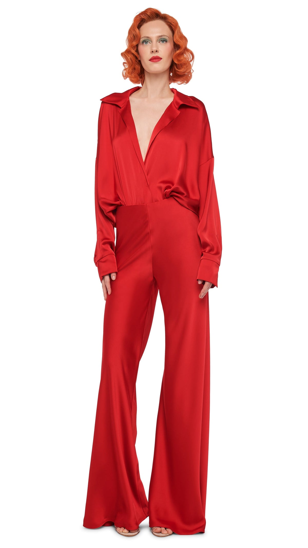 BIAS ELEPHANT PANT Tiger Red | Norma Kamali Women
