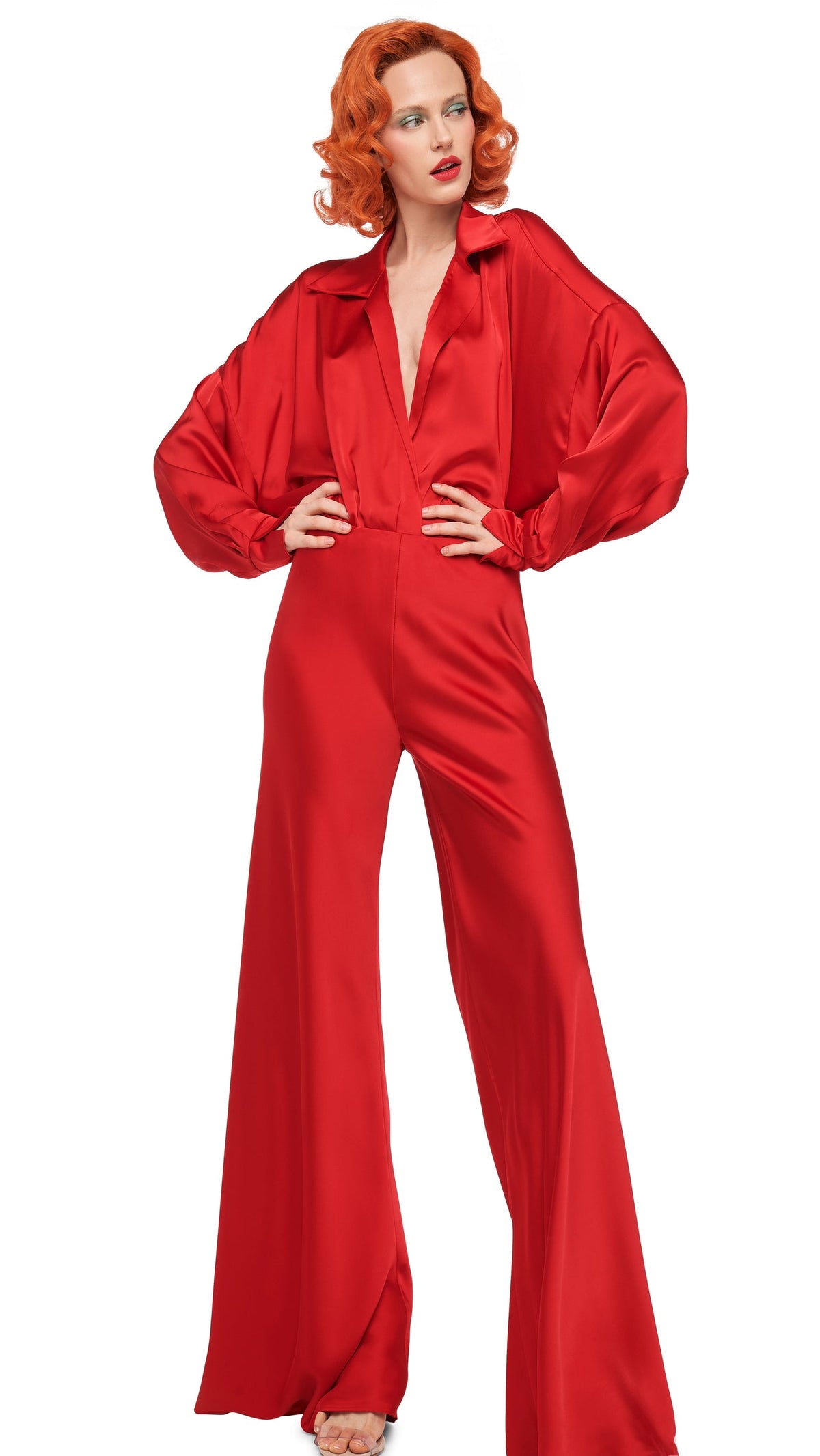 BIAS ELEPHANT PANT Tiger Red | Norma Kamali Women