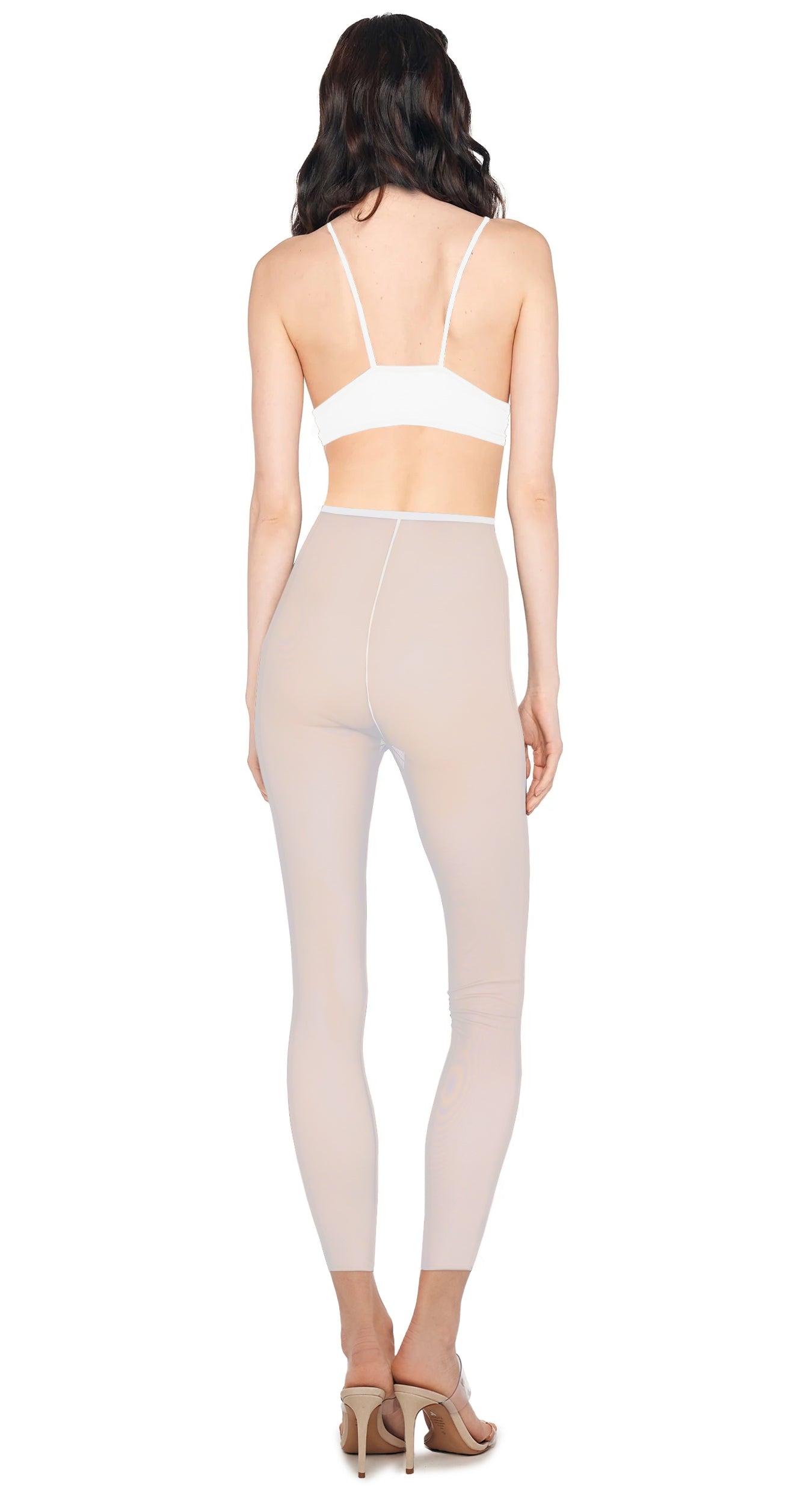 LONG LEGGING W/O WAISTBAND Snow White | Norma Kamali Women