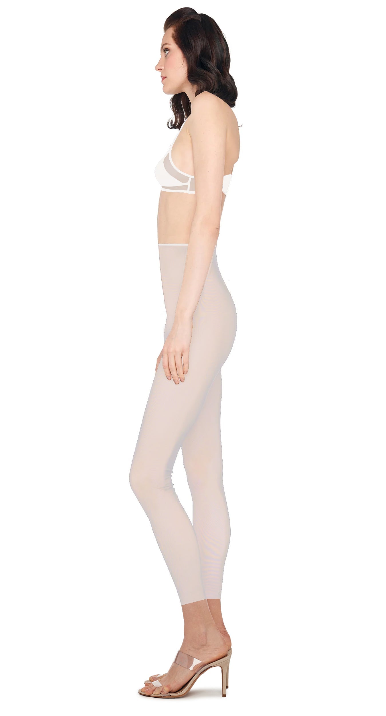 LONG LEGGING W/O WAISTBAND Snow White | Norma Kamali Women