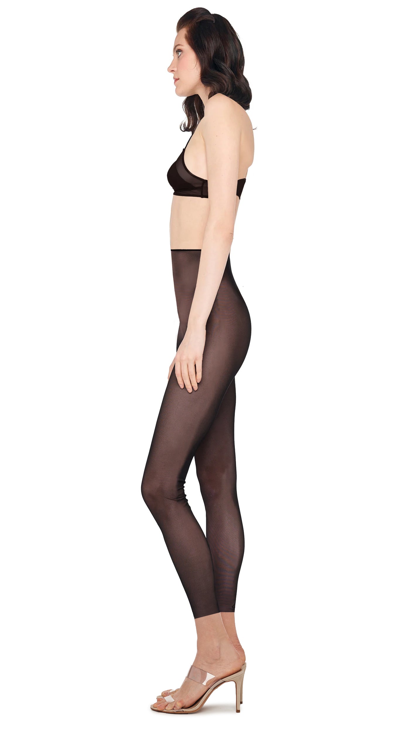 LONG LEGGING W/O WAISTBAND Black | Norma Kamali Women