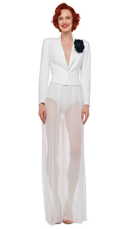 MENS PLEAT PANT Snow White | Norma Kamali Women