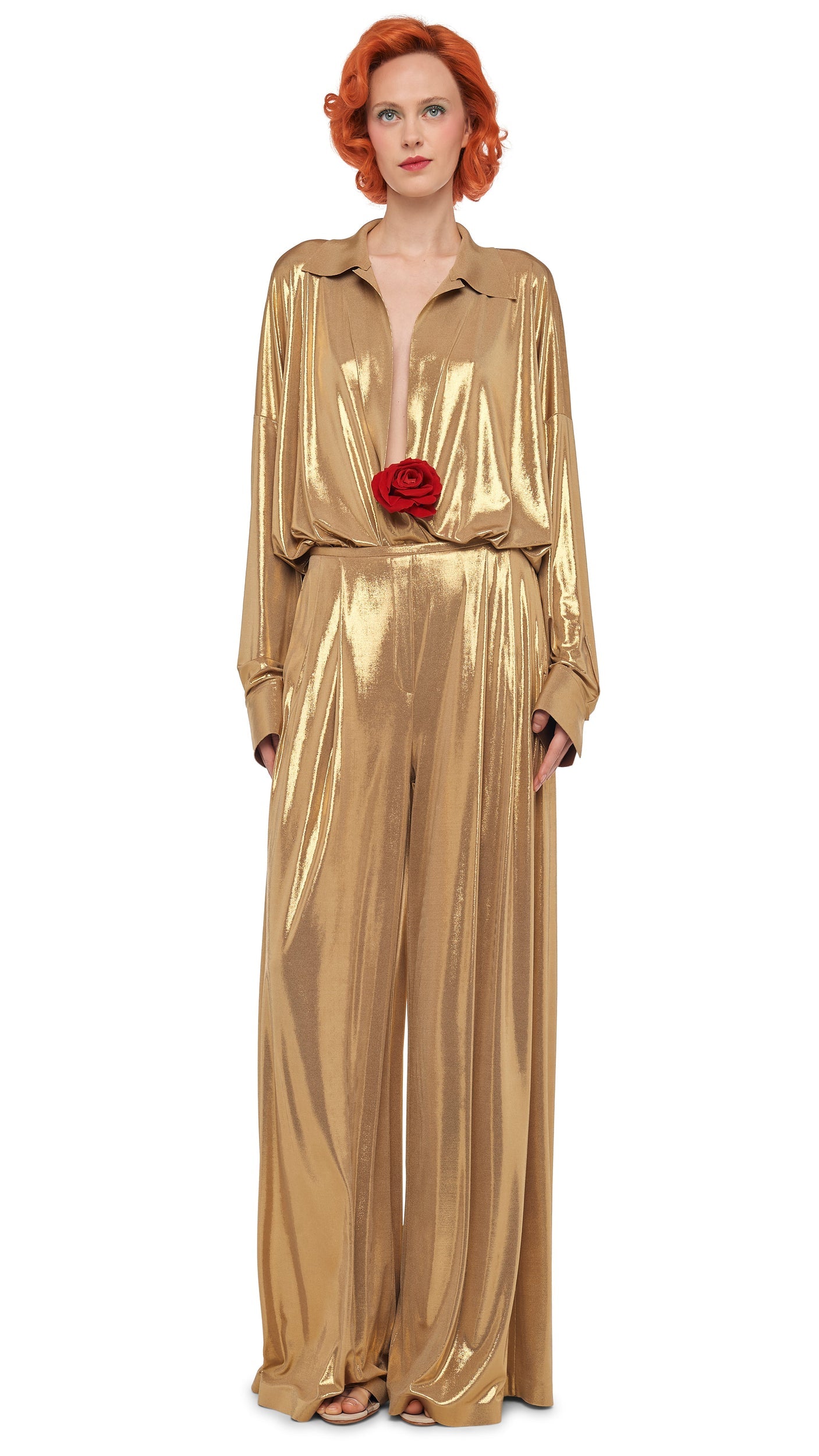 MENS PLEAT PANT Gold | Norma Kamali Women