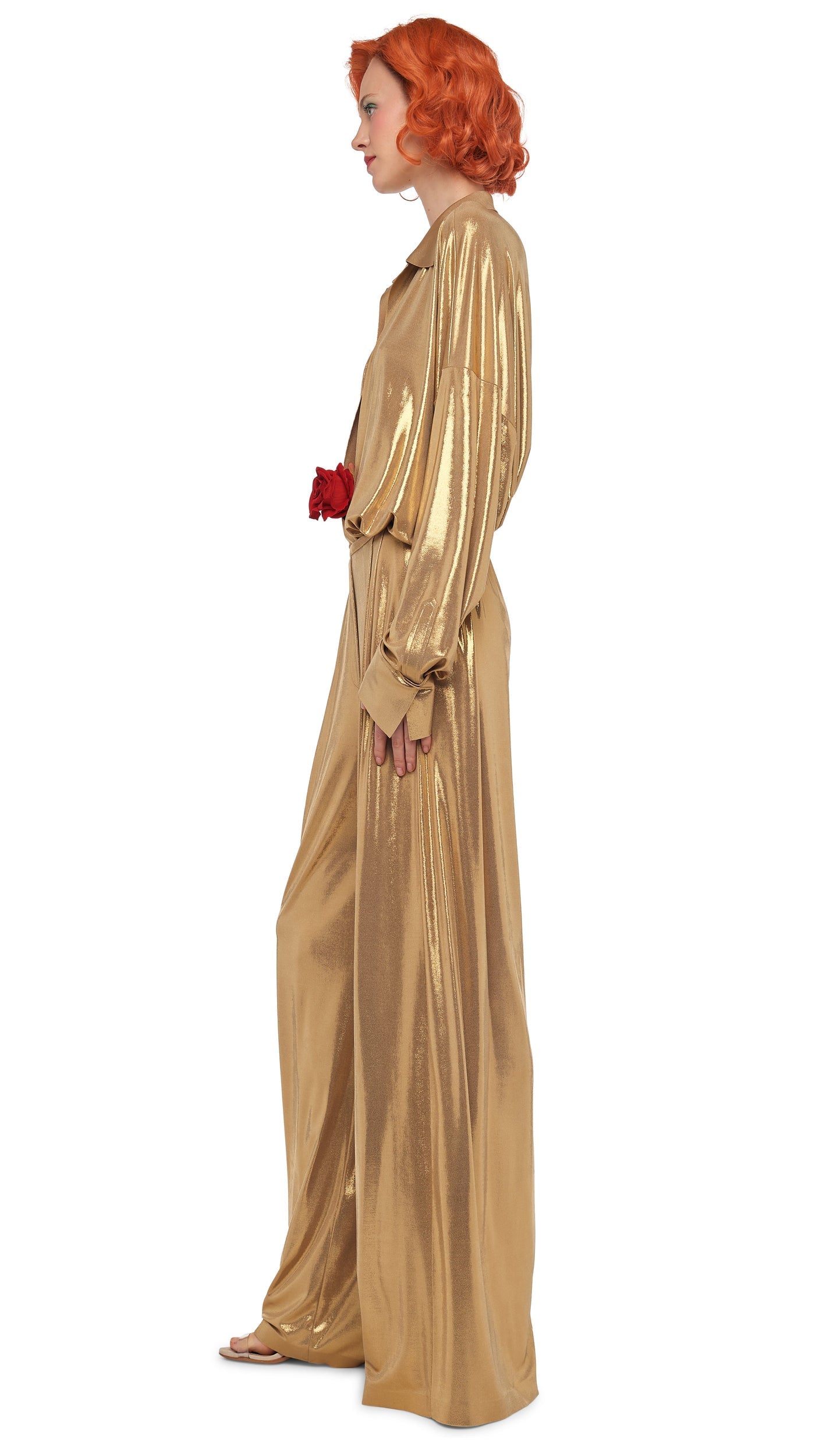MENS PLEAT PANT Gold | Norma Kamali Women