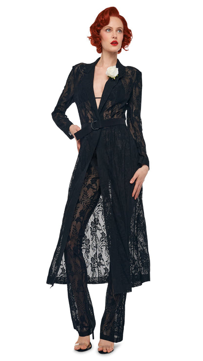 CLASSIC SINGLE BREASTED COAT Black | Norma Kamali Women