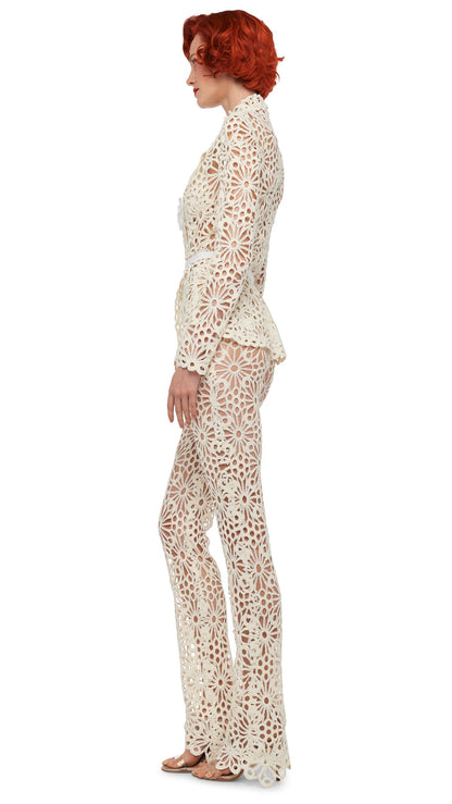 CLASSIC SINGLE BREASTED JACKET Cream | Norma Kamali Women