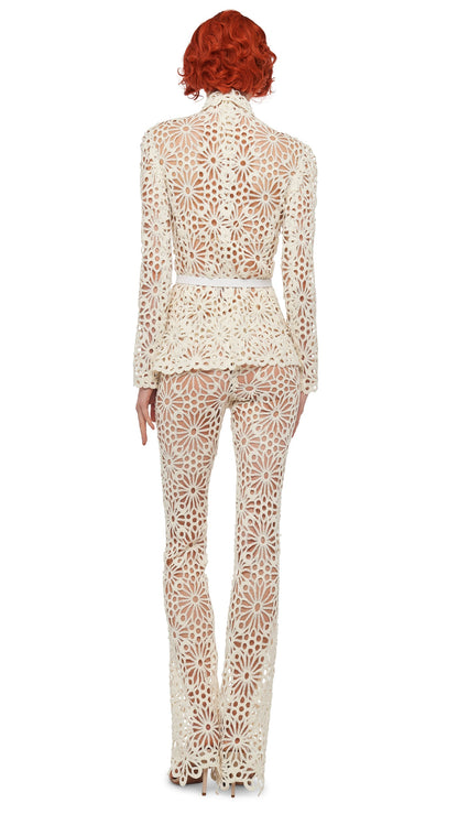 CLASSIC SINGLE BREASTED JACKET Cream | Norma Kamali Women