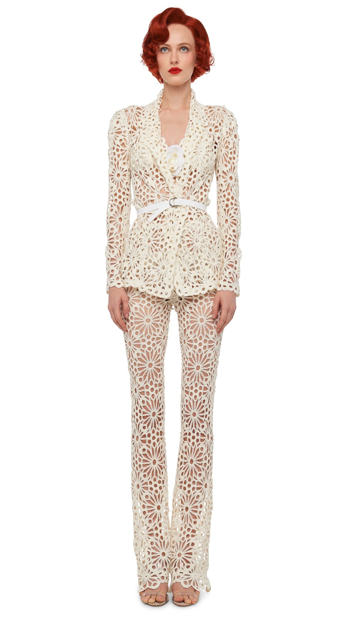 CLASSIC SINGLE BREASTED JACKET Cream | Norma Kamali Women
