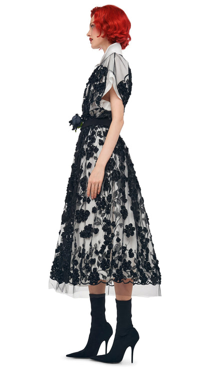 SUPER OS SLEEVELESS BF MIDCALF DRESS Black | Norma Kamali Women