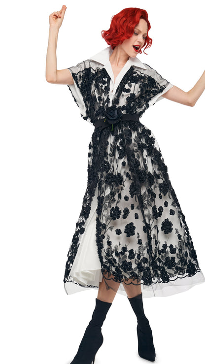 SUPER OS SLEEVELESS BF MIDCALF DRESS Black | Norma Kamali Women