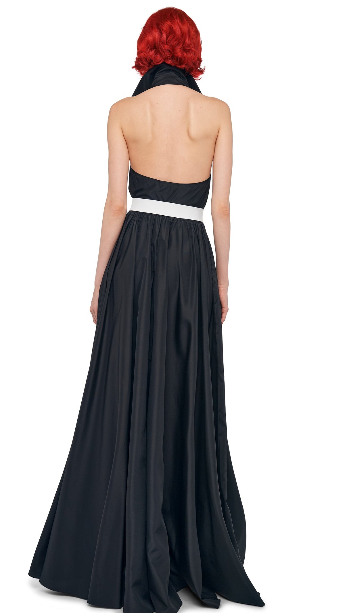 NK HALTER FLARED GOWN Black | Norma Kamali Women