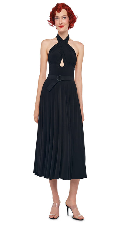 CROSS HALTER MIO Black | Norma Kamali Women