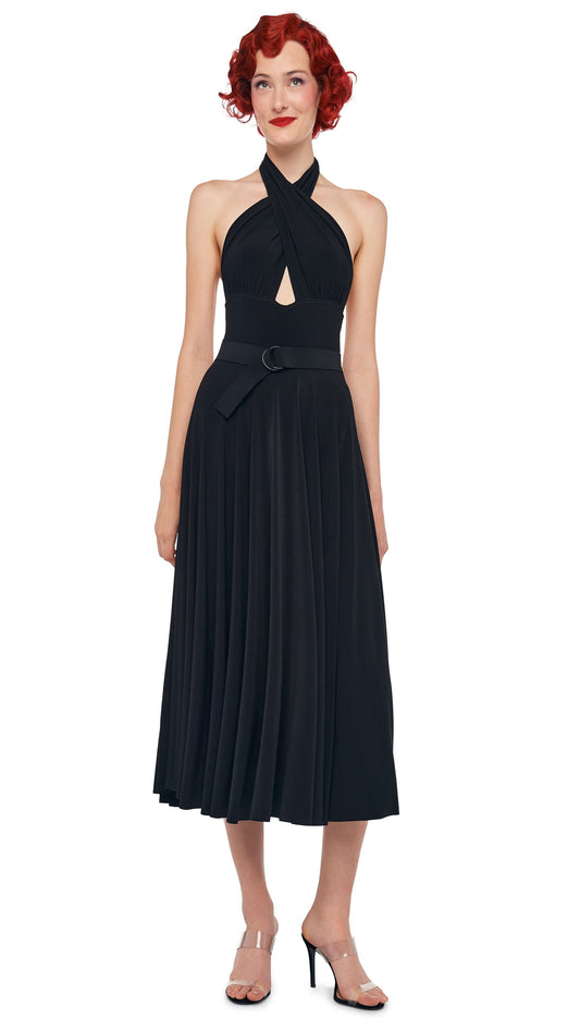 CROSS HALTER MIO Black | Norma Kamali Women