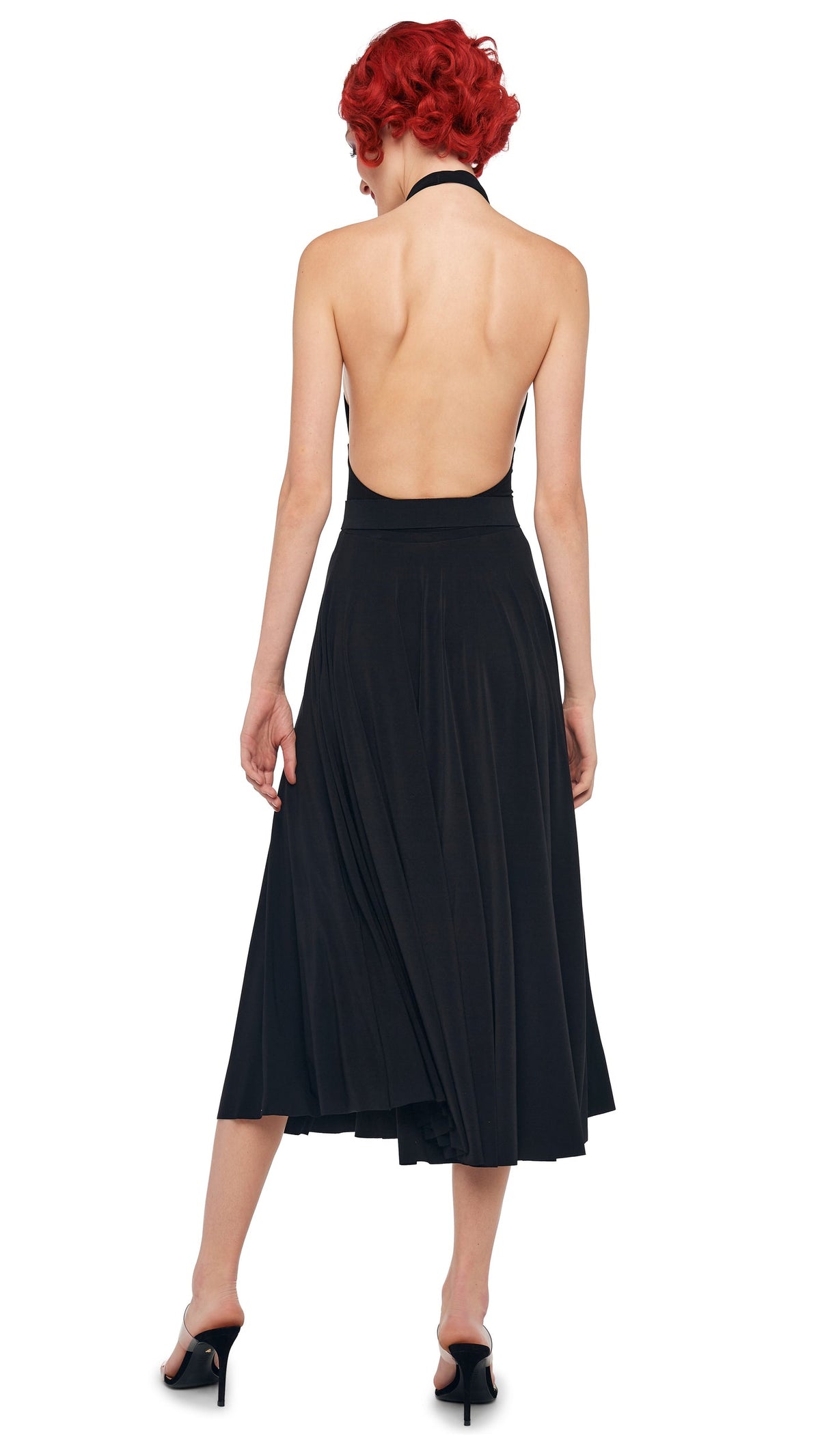 CROSS HALTER MIO Black | Norma Kamali Women