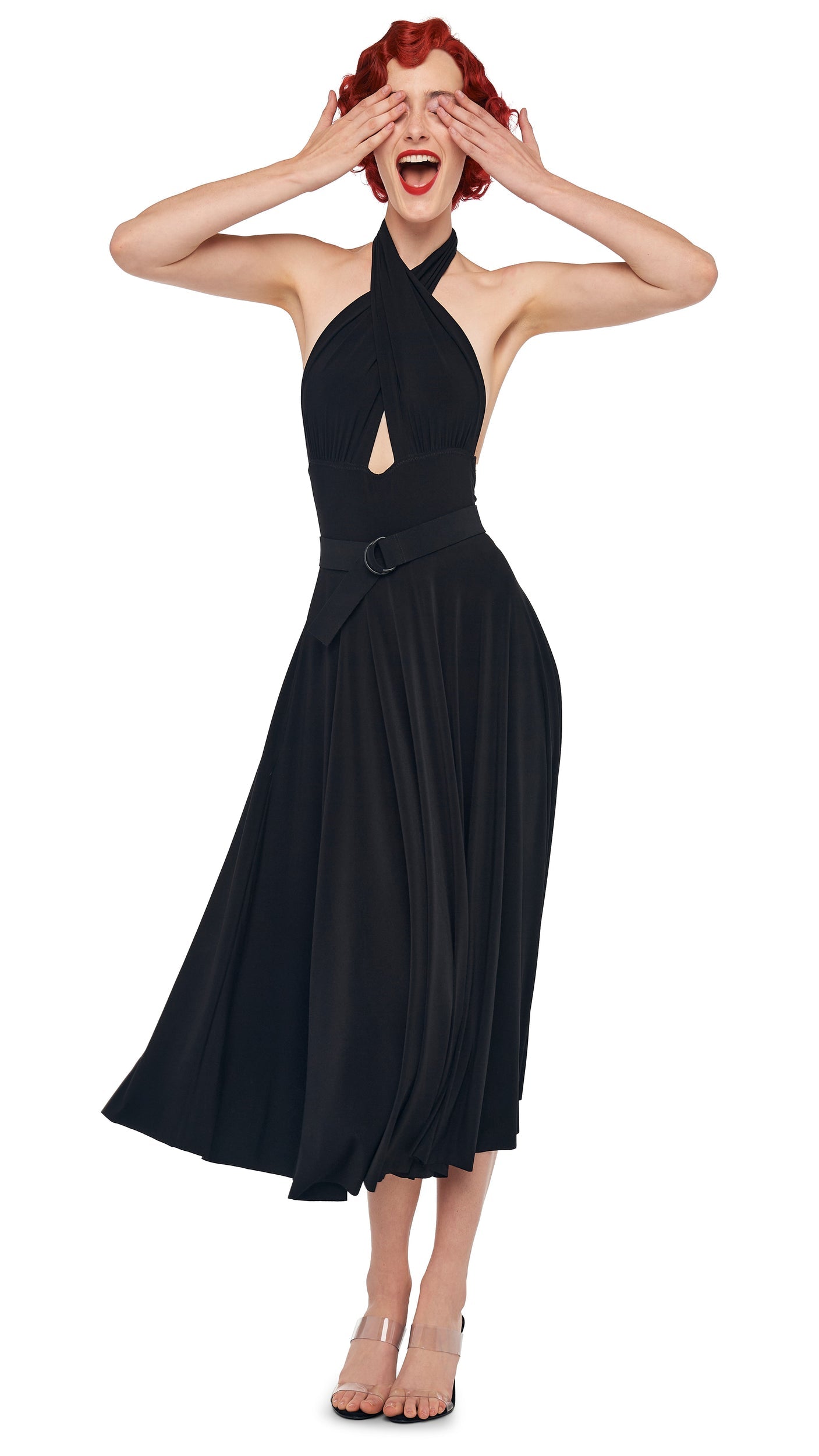 CROSS HALTER MIO Black | Norma Kamali Women