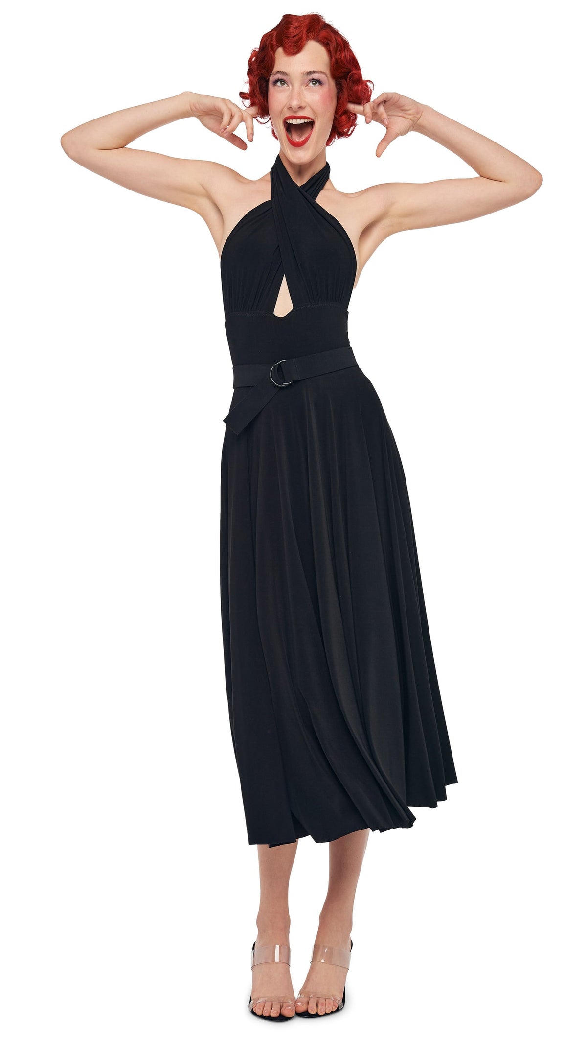 CROSS HALTER MIO Black | Norma Kamali Women