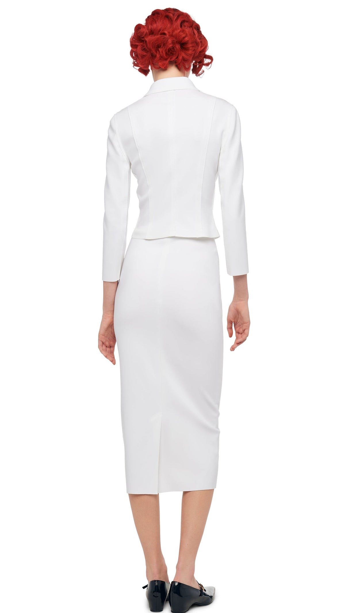 STRAIGHT SKIRT TO MIDCALF Snow White | Norma Kamali Women