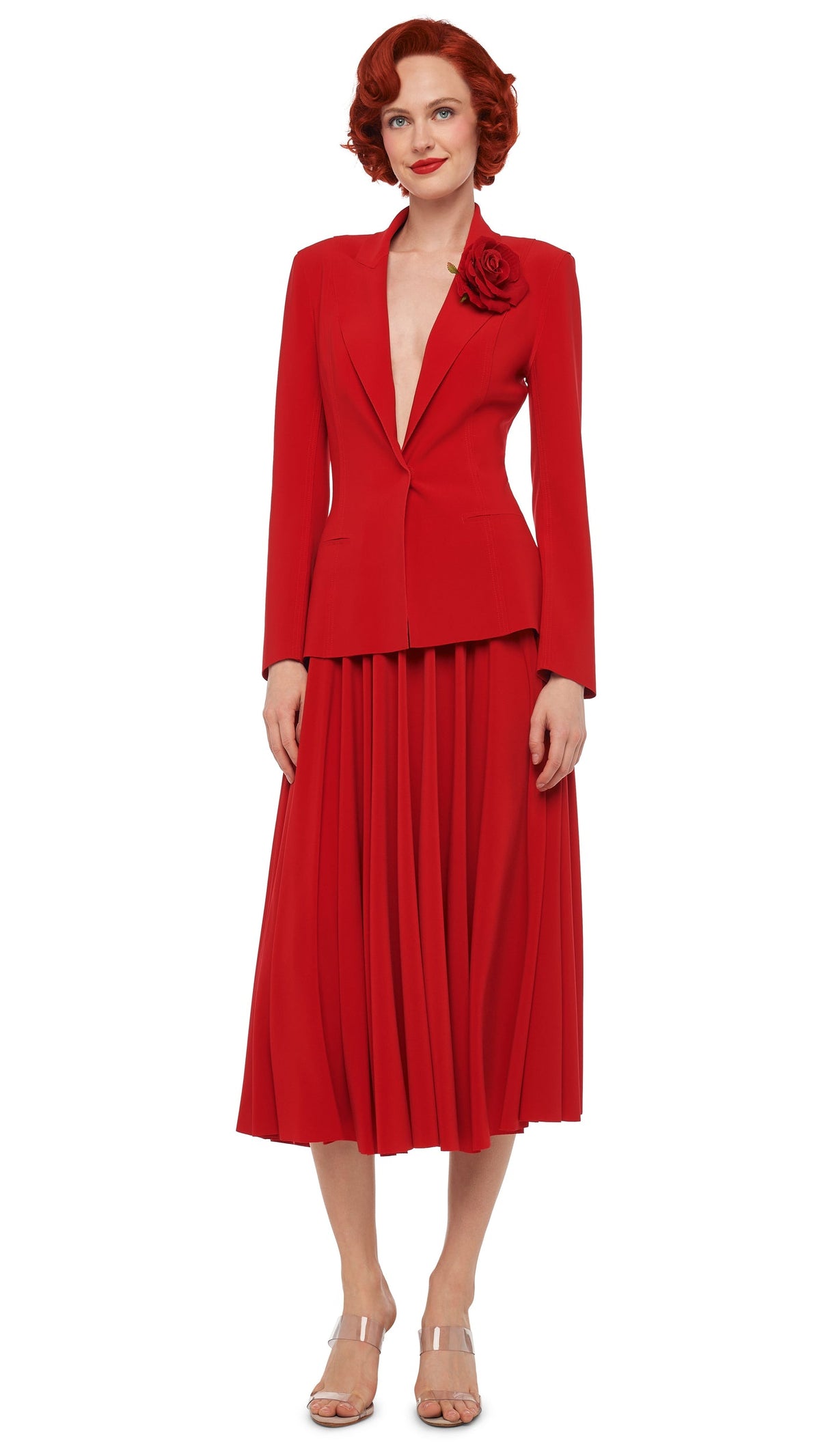 FLARED SKIRT TO MIDCALF Tiger Red | Norma Kamali Women