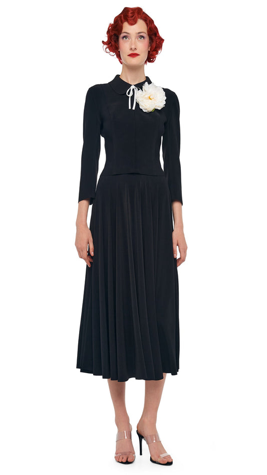 FLARED SKIRT TO MIDCALF Black | Norma Kamali Women