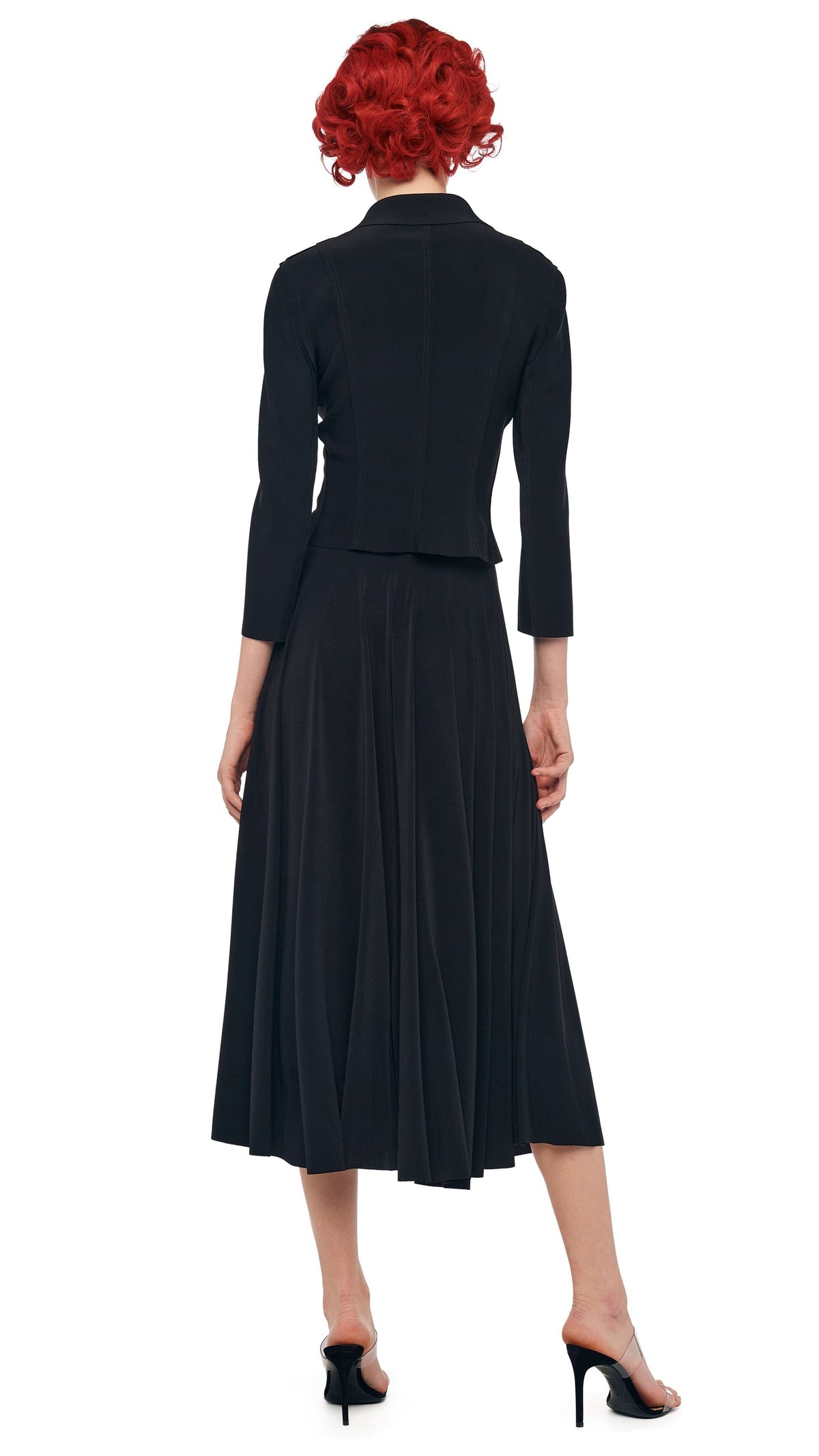 FLARED SKIRT TO MIDCALF Black | Norma Kamali Women