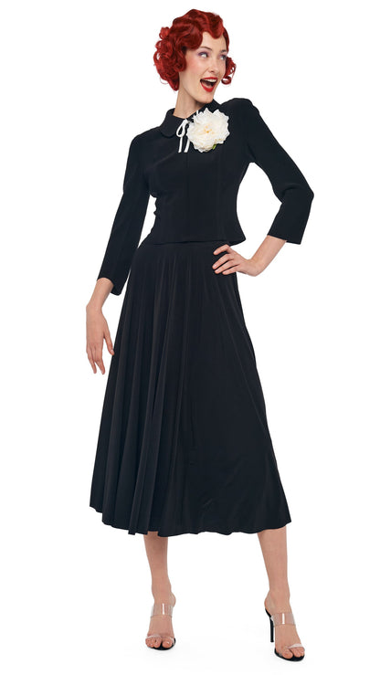FLARED SKIRT TO MIDCALF Black | Norma Kamali Women