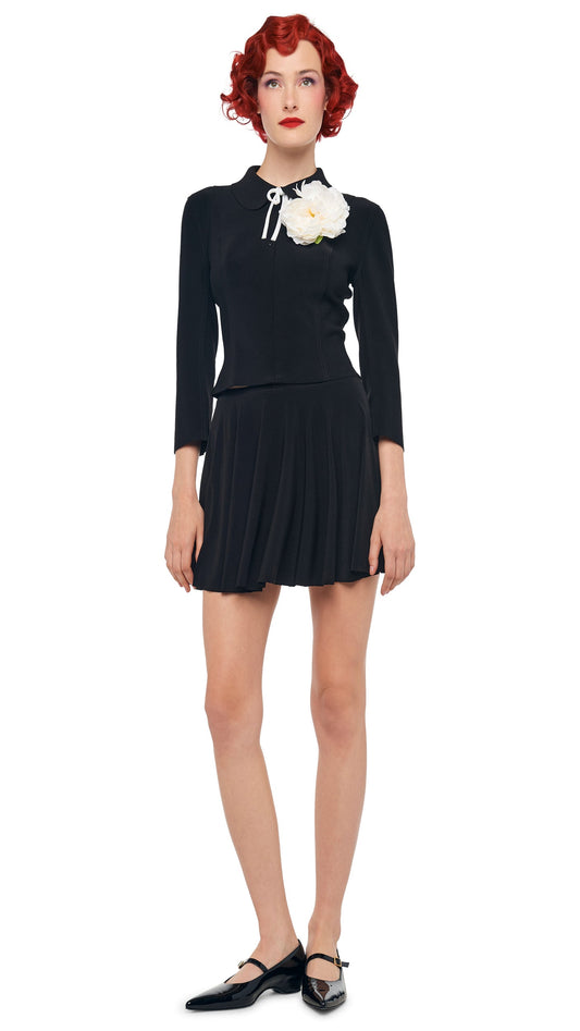 FLARED MINI SKIRT Black | Norma Kamali Women