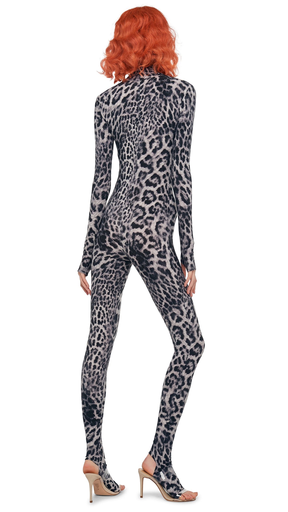 LONG SLEEVE SLIM FIT TURTLE CATSUIT W/ FOOTIE Animal | Norma Kamali Women