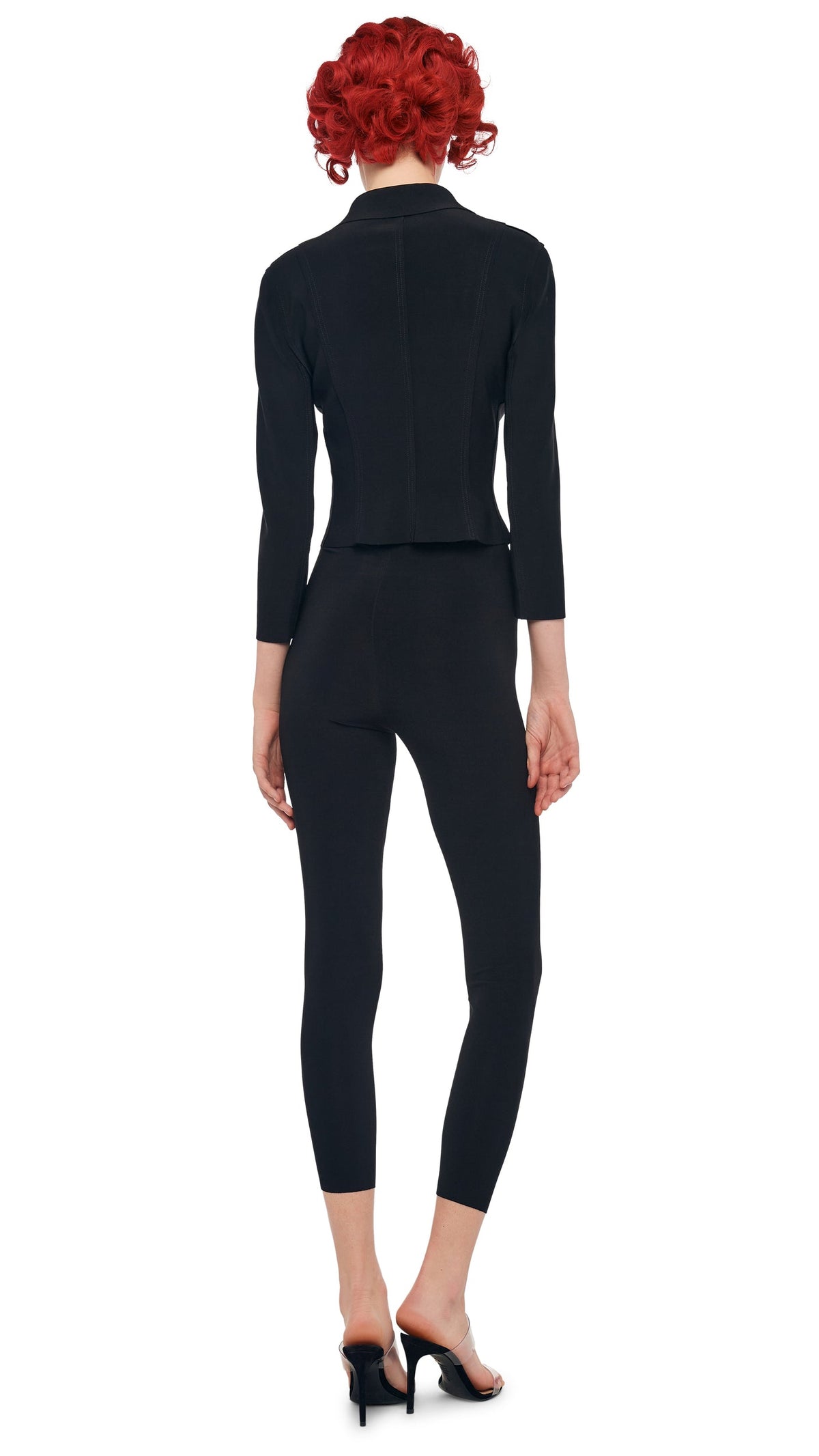 CROPPED LEGGING W/O WAISTBAND Black | Norma Kamali Women