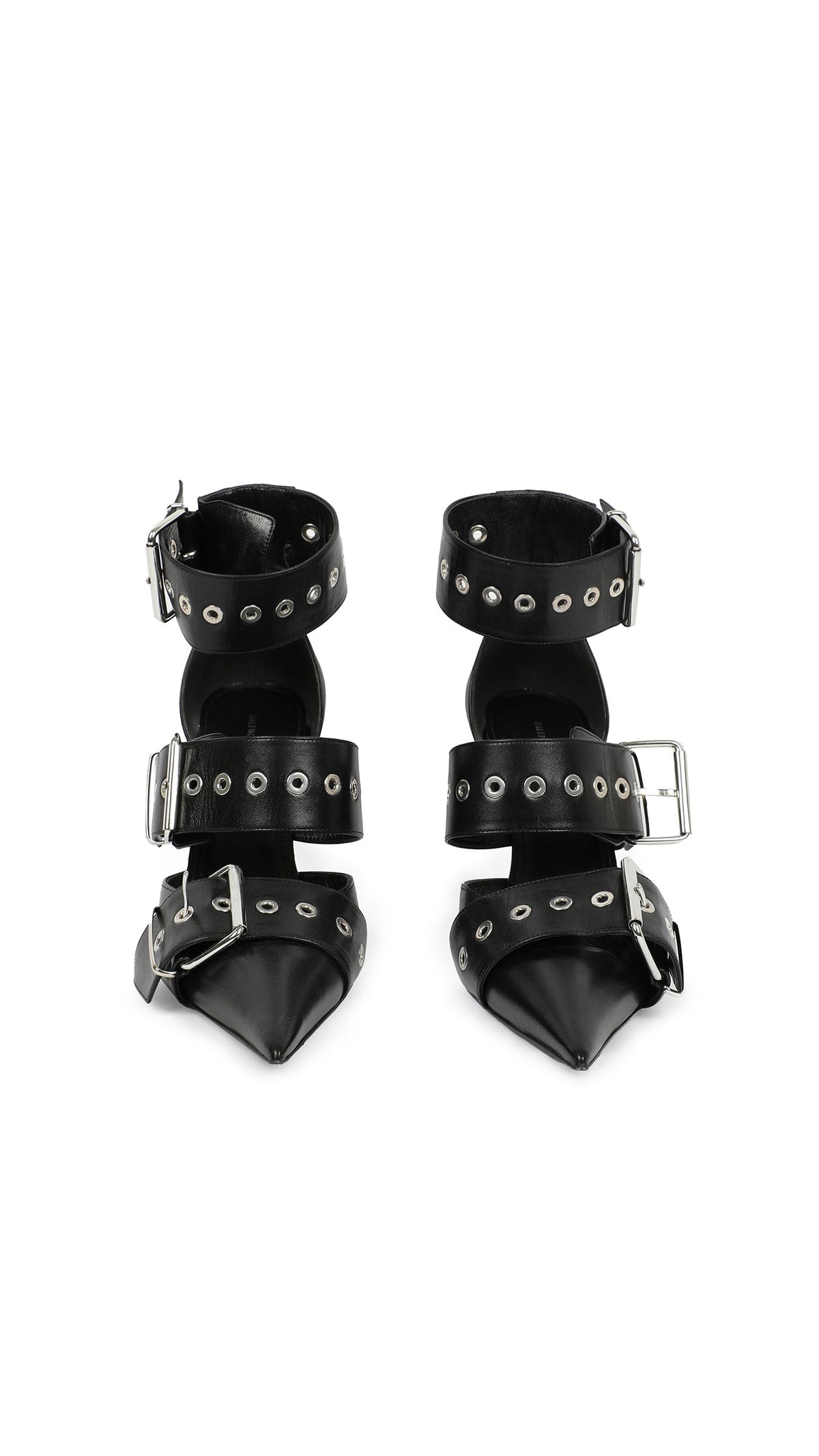 BALENCIAGA BLACK LEATHER BELT BUCKLE PUMP  | Norma Kamali Women