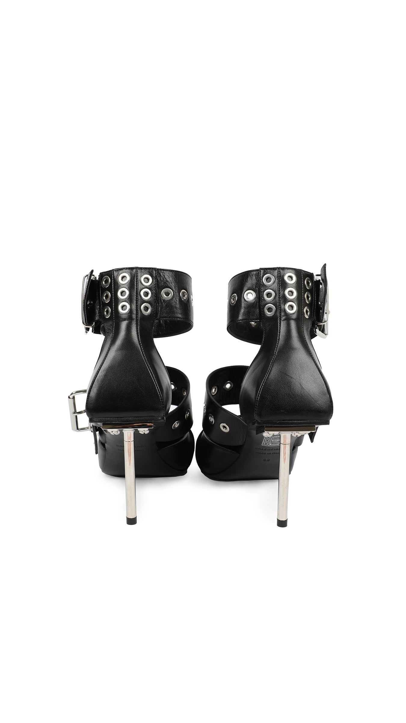 BALENCIAGA BLACK LEATHER BELT BUCKLE PUMP  | Norma Kamali Women