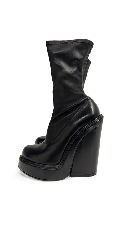 GIVENCHY STRETCH LEATHER ANKLE BOOTIE  | Norma Kamali Women