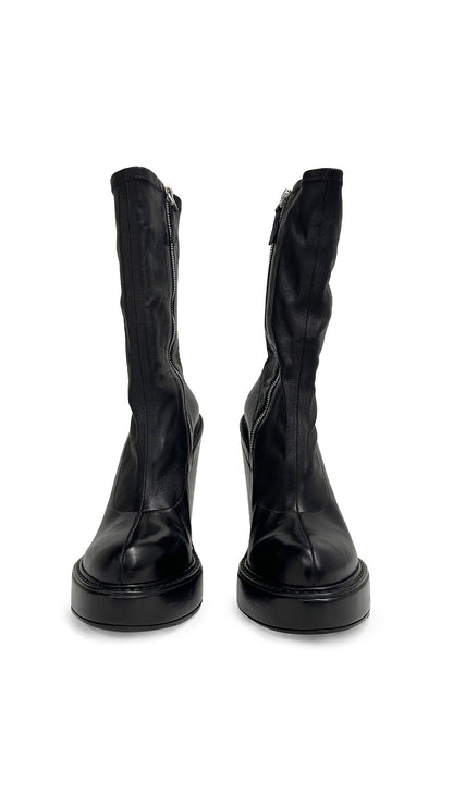 GIVENCHY STRETCH LEATHER ANKLE BOOTIE  | Norma Kamali Women