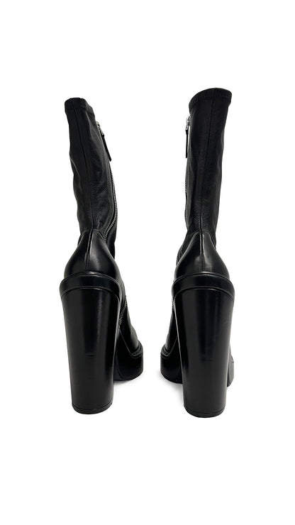 GIVENCHY STRETCH LEATHER ANKLE BOOTIE  | Norma Kamali Women