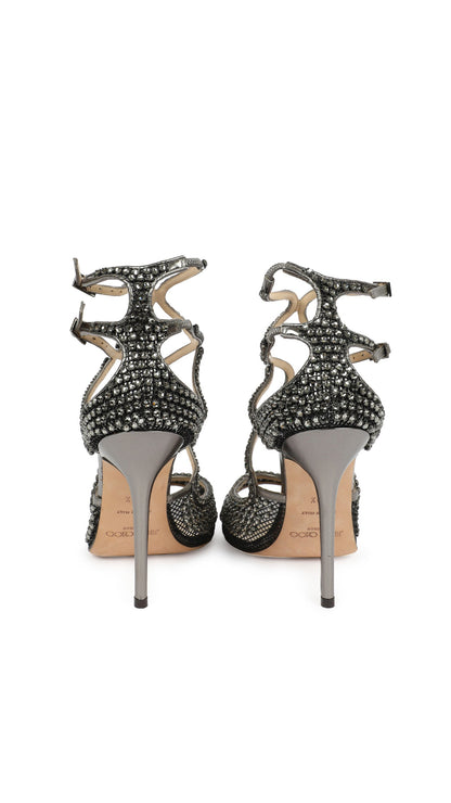 JIMMY CHOO RHINESTONE STRAPPY SANDAL  | Norma Kamali Women