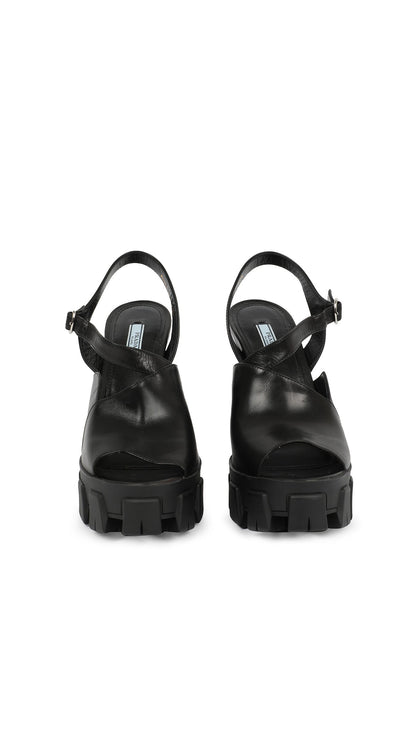 PRADA LUG SOLE ANKLE STRAP PLATFORM SANDAL  | Norma Kamali Women
