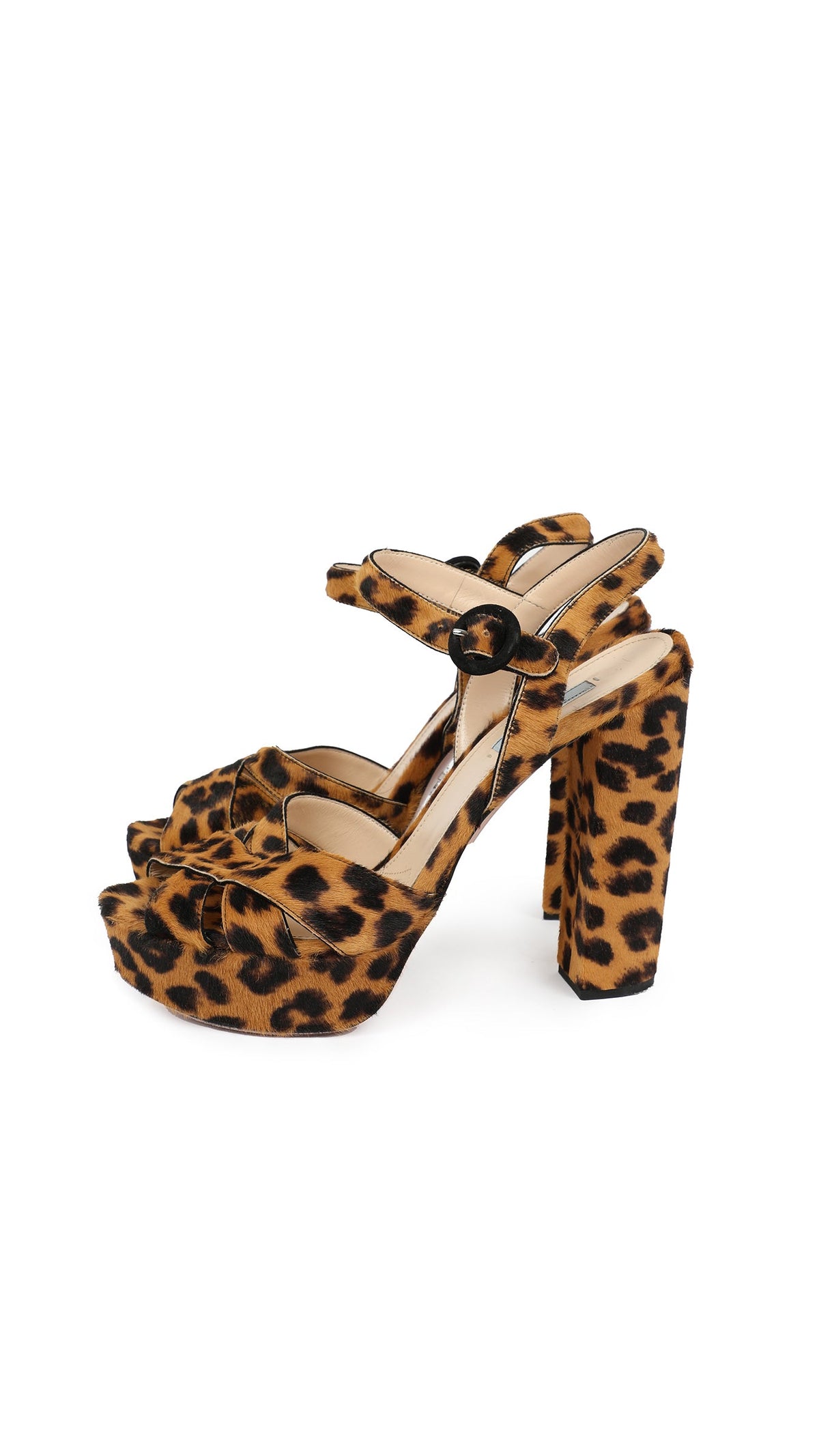 PRADA CALF HAIR PLATFORM SANDAL  | Norma Kamali Women