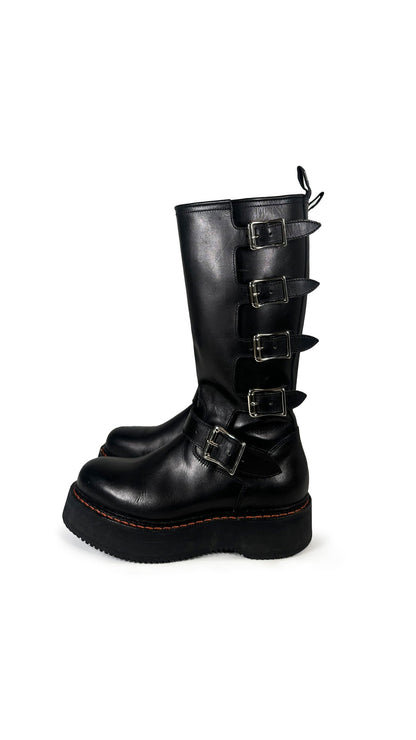 R13 HIGH MOTO BOOTS  | Norma Kamali Women