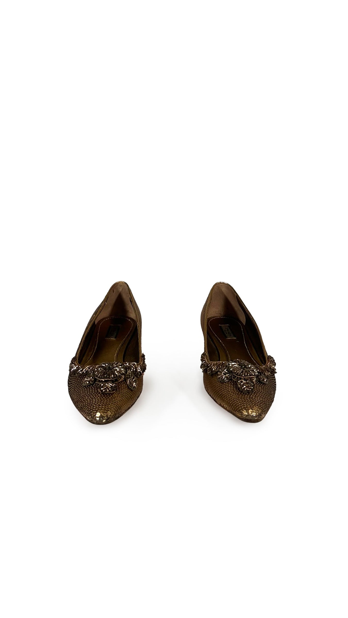 PRADA SEQUIN FLATS W/ FLOWERS  | Norma Kamali Women