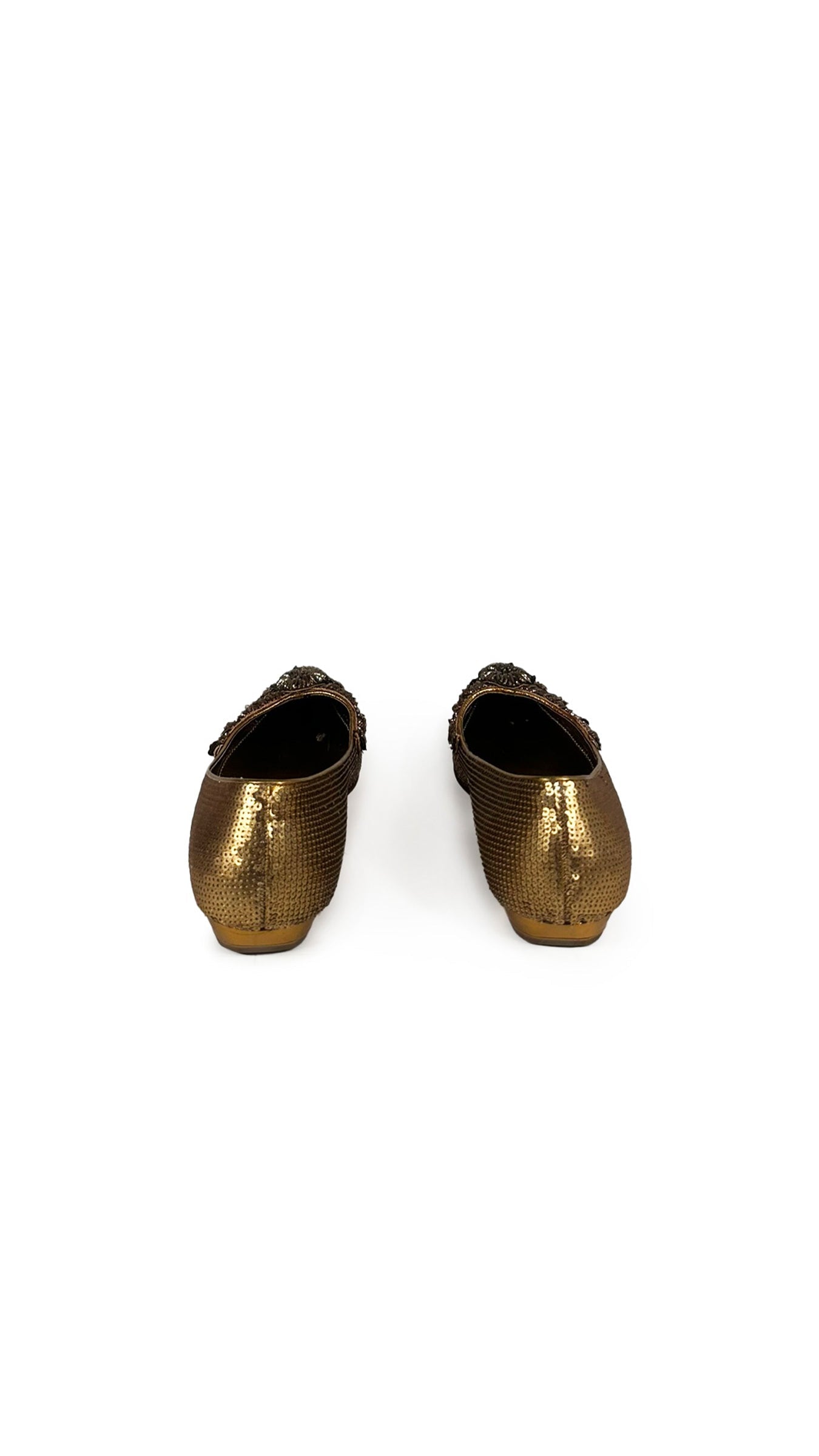 PRADA SEQUIN FLATS W/ FLOWERS  | Norma Kamali Women