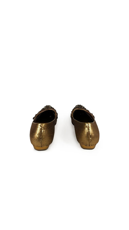 PRADA SEQUIN FLATS W/ FLOWERS  | Norma Kamali Women