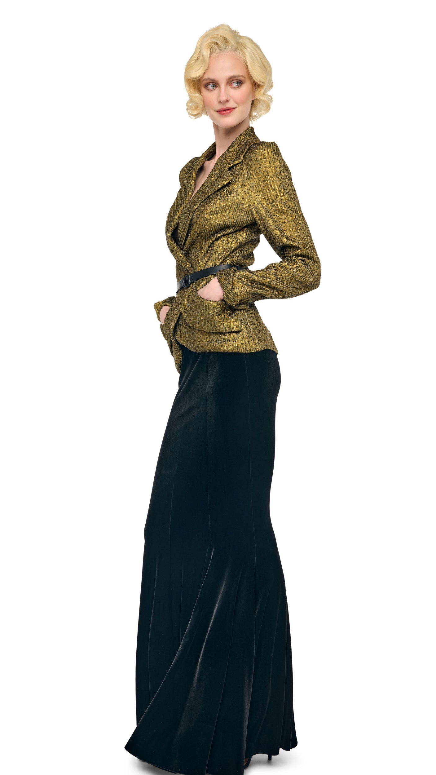 LONG FISHTAIL SKIRT Black | Norma Kamali Women