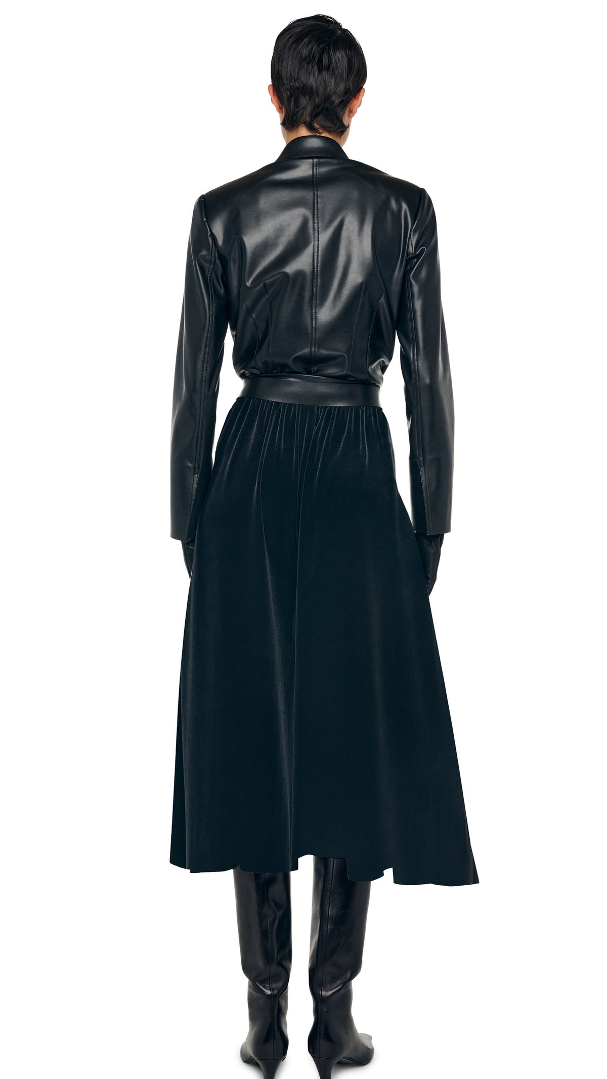 FLARED SKIRT TO MIDCALF Black | Norma Kamali Women