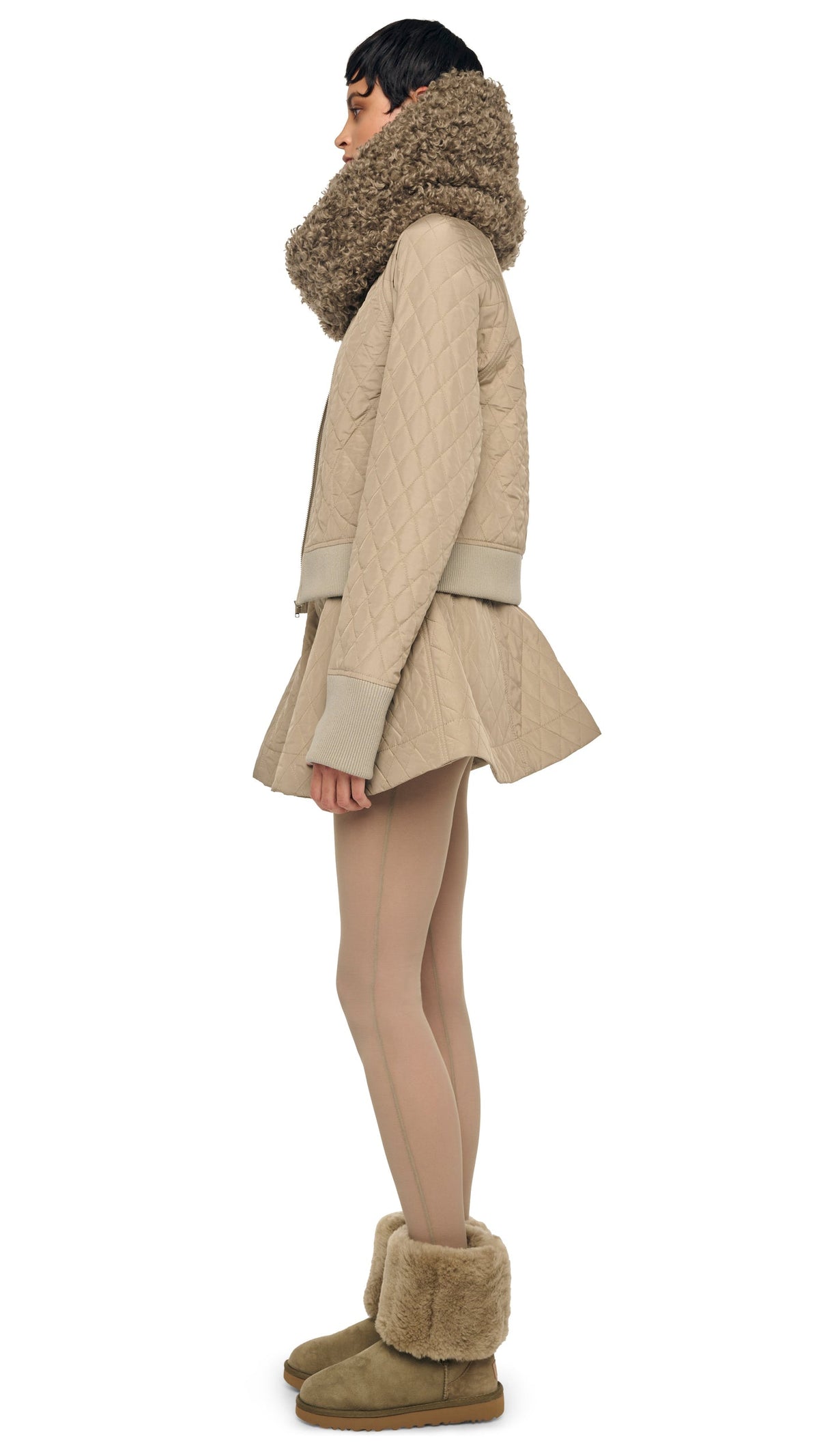 GRACE MINI SKIRT Elm | Norma Kamali Women