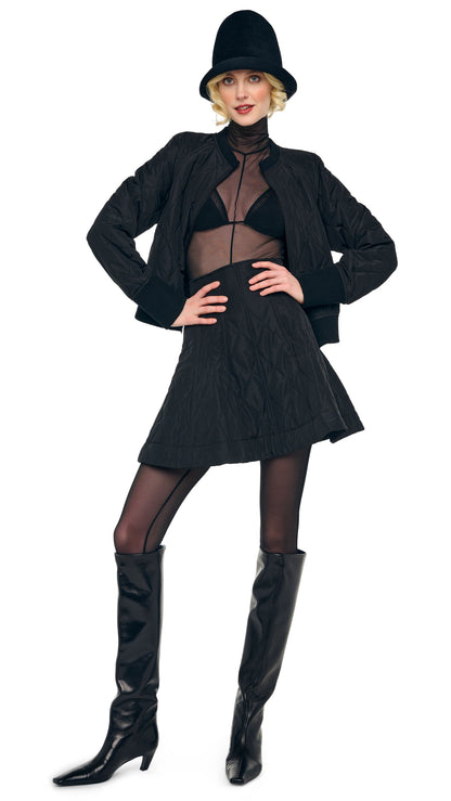 GRACE MINI SKIRT Black | Norma Kamali Women