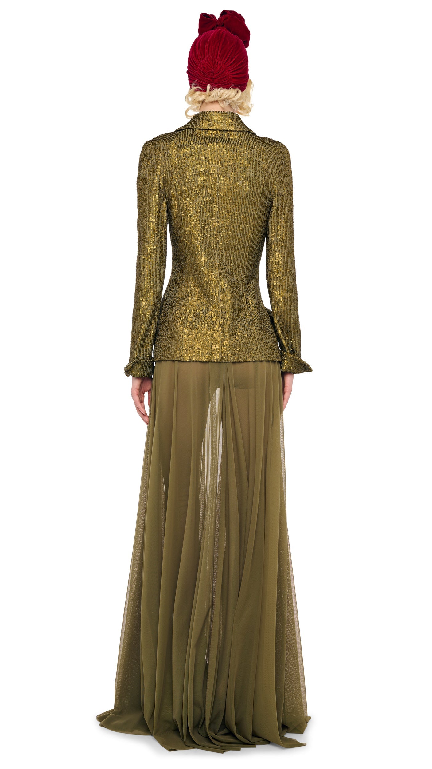 FLARED SKIRT TO FLOOR W/ LEGGING W/ FOOTIE Mushroom | Norma Kamali Women