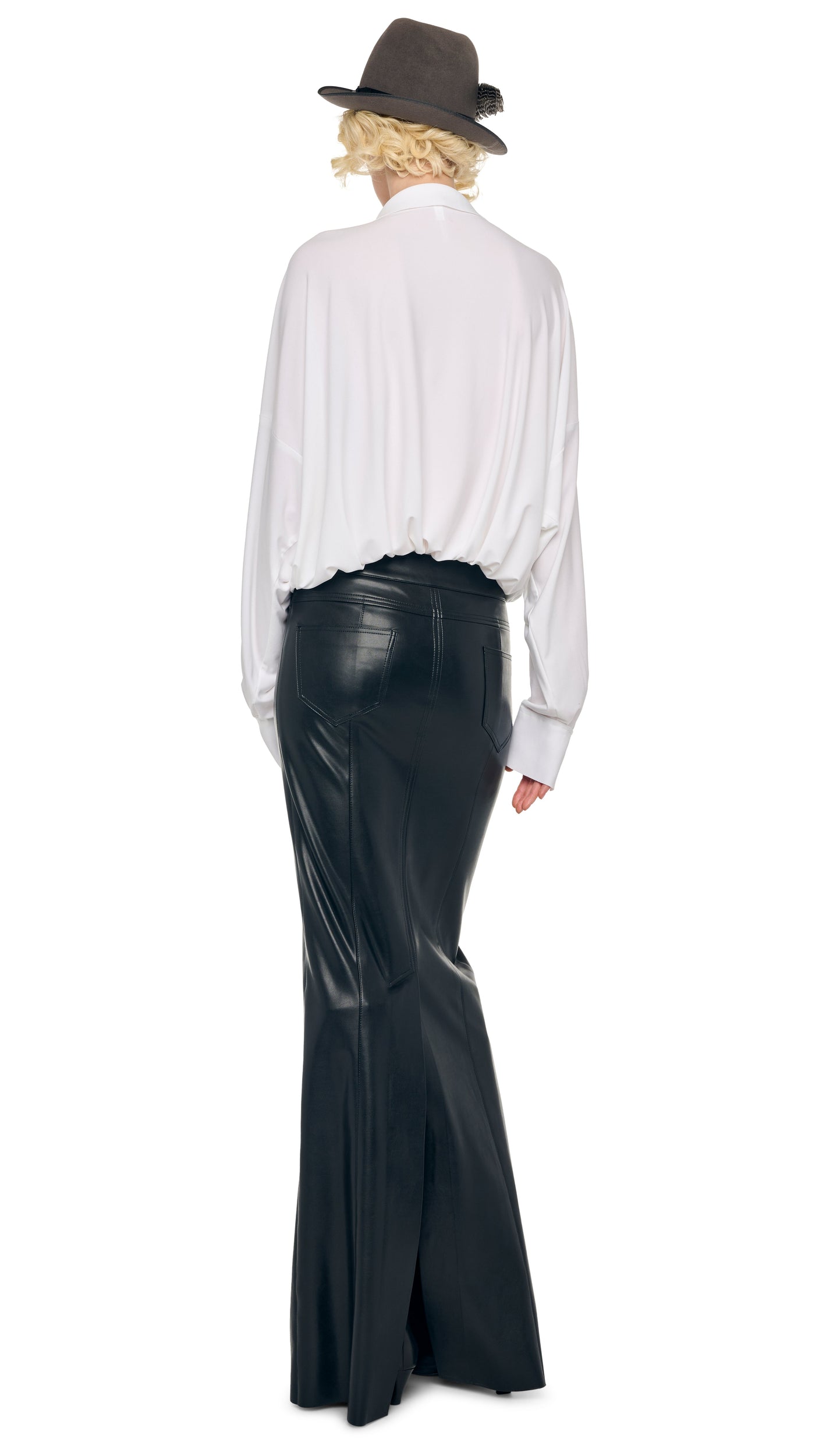 STRAIGHT JEAN SKIRT Black | Norma Kamali Women