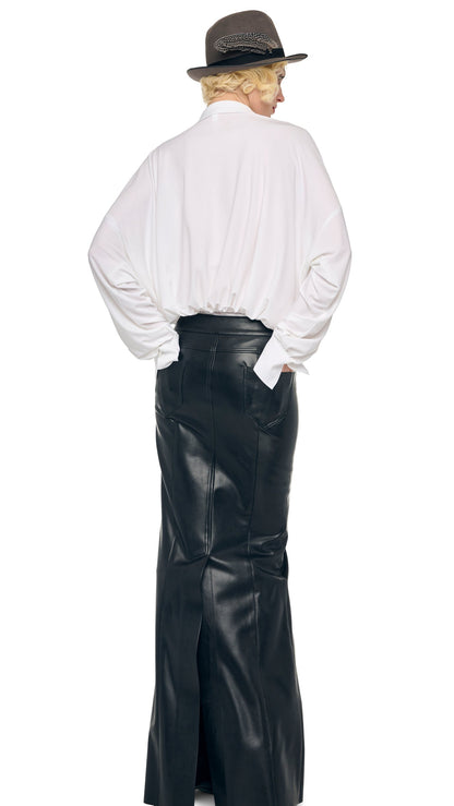 STRAIGHT JEAN SKIRT Black | Norma Kamali Women